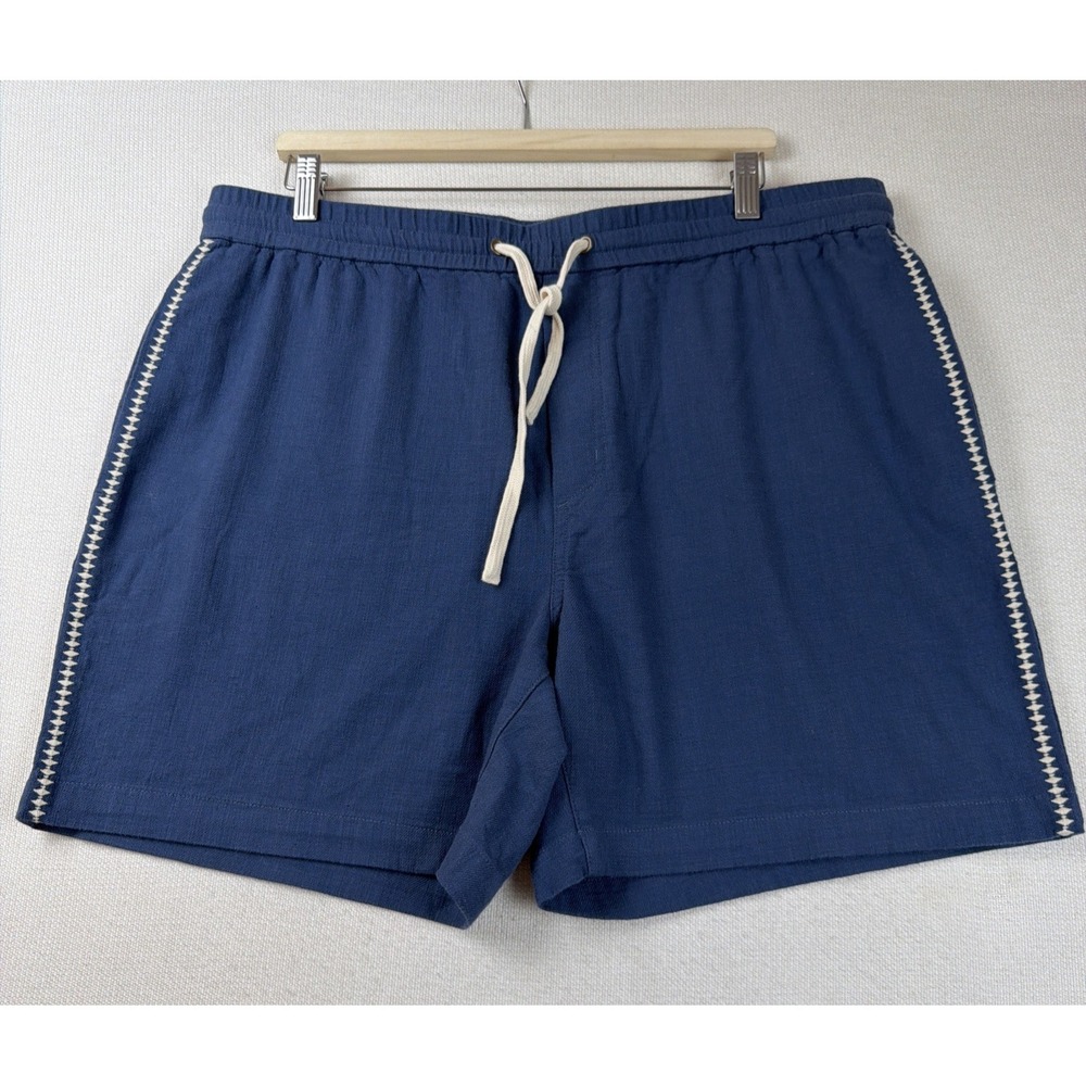 Marine Layer Men's Blue Saturday Shorts 6" Size XL Preppy Resort Pockets Coastal